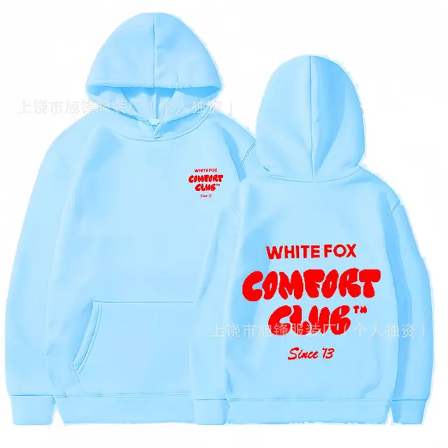 White Fox Comfort Club European American Trendy Fashion for Women Hoodie Casual 12 Color options