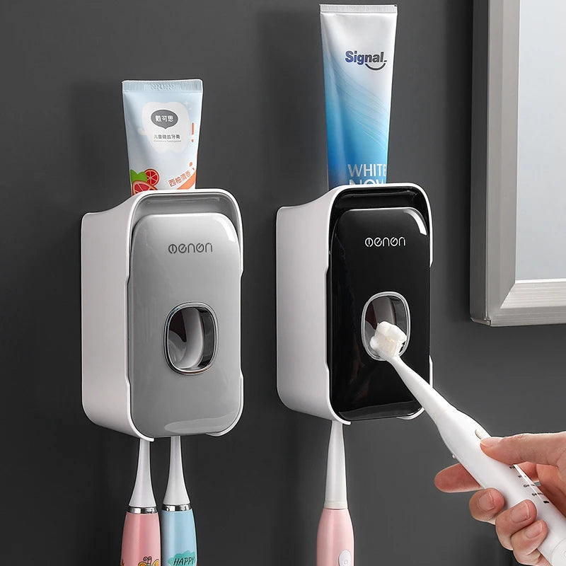 Distributeur automatique de dentifrice, presse-agrumes avec porte-brosse à dents, ensembles d'accessoires de salle de bains muraux 