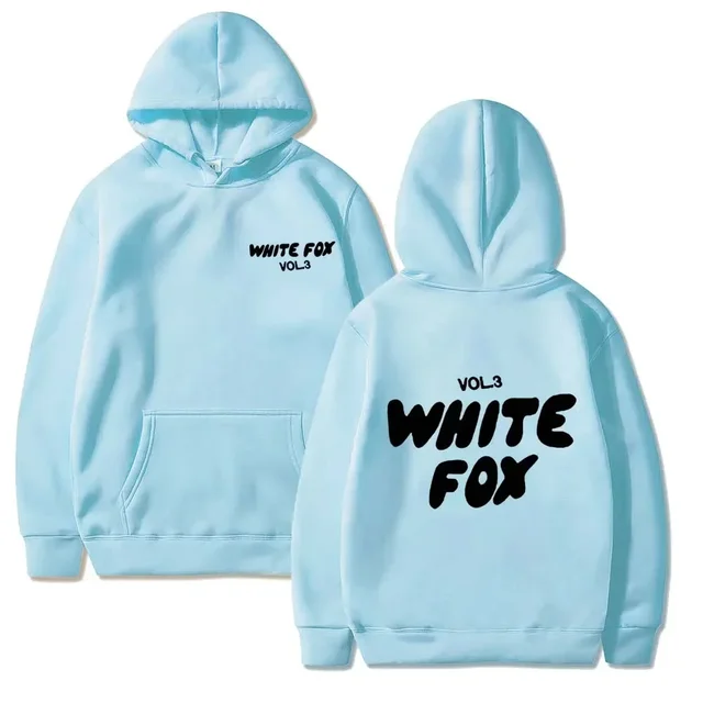 White Fox Men's and Women's hoodie Loose hoodie thick wool letter print 2024