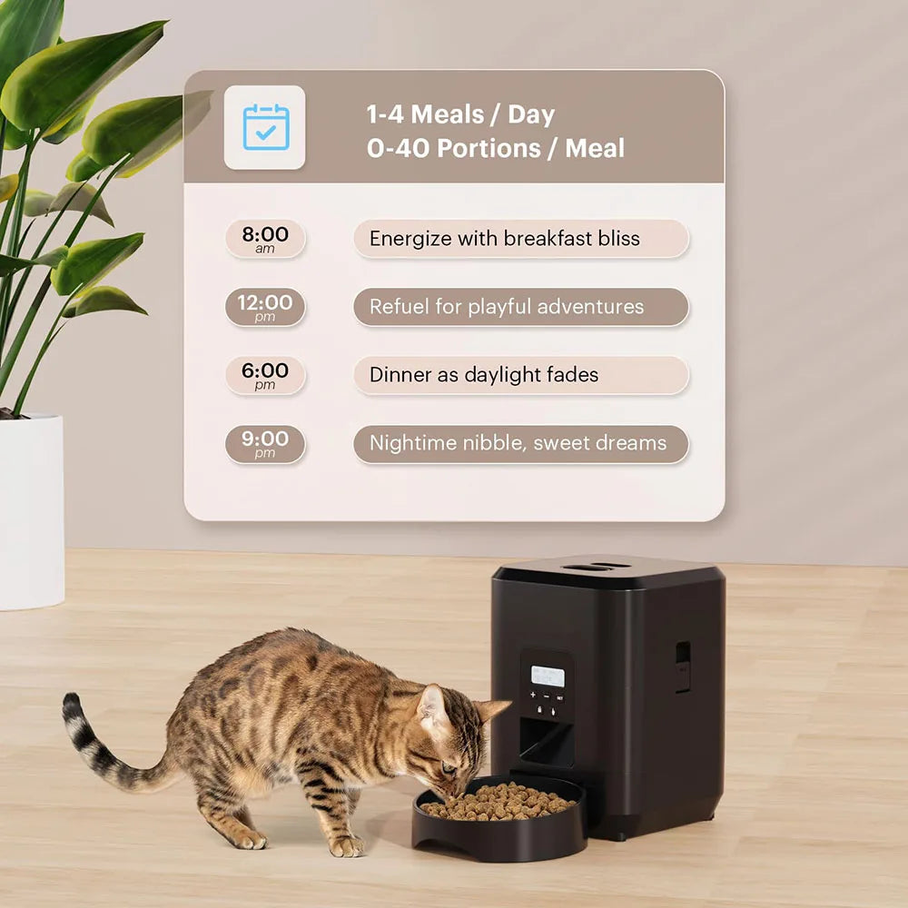 New 2L Pet Feeder, Smart Food Dispenser for Cats and Dogs, Regular and Quantitative Feeding of Pets, Scientific Feeding Supplies