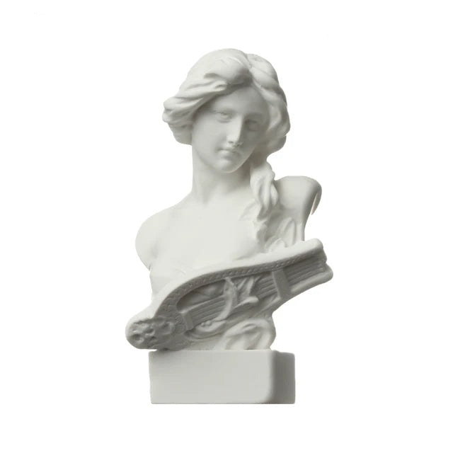 Busto de yeso en miniatura de estilo nórdico, estatua de mitología griega, escultura famosa, adorno de escritorio, decoración del hogar, dibujo práctico 