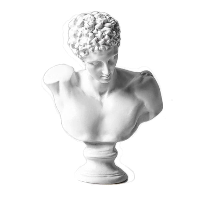 Busto de yeso en miniatura de estilo nórdico, estatua de mitología griega, escultura famosa, adorno de escritorio, decoración del hogar, dibujo práctico 