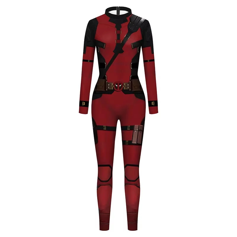 Cosplay Superhero Deadpool Women Jumpsuit Wolverine Printed Halloween Zenti James Howlett Party Bodysuit Cosplay Costume