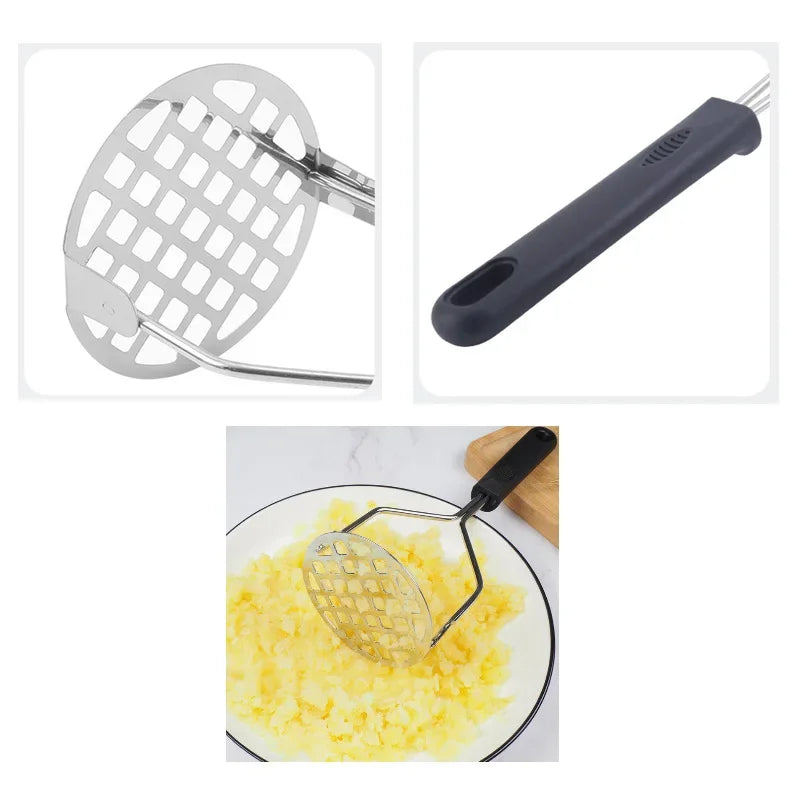 Stainless Steel Potato Masher Ricer Manual Potatoes Crusher Fruit Vegetable Pressure Mud Potato Press Tools Kitchen Gadgets