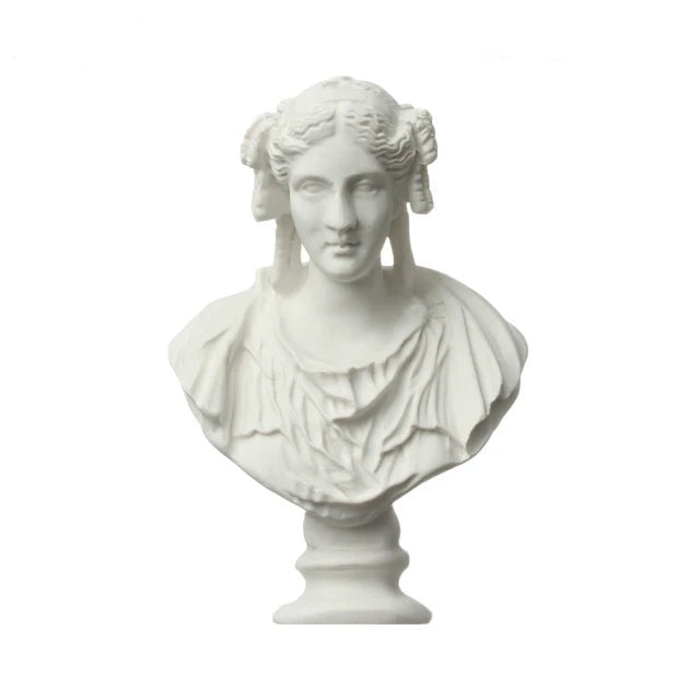 Nordic Style Miniature Plaster Bust Statue Greek Mythology Figurine Famous Sculpture Desktop Ornament Home Decor Drawing Practic