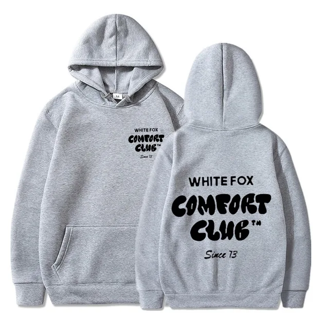 White Fox Comfort Club European American Trendy Fashion for Women Hoodie Casual Colors-12 options