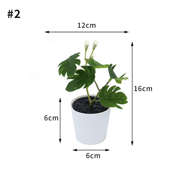 Artificial Plastic Plants Bonsai Small Tree Simulation Pot Table Potted Ornaments Flower Garden Arrangement Home Table Decor