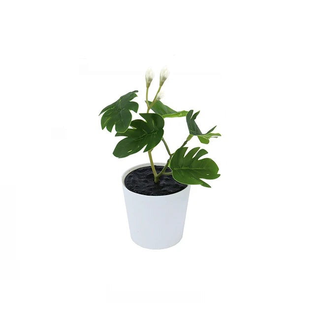 Plantas artificiales de plástico, bonsái, árbol pequeño, maceta de simulación, mesa, adornos en maceta, arreglo de flores para jardín, decoración de mesa para el hogar 