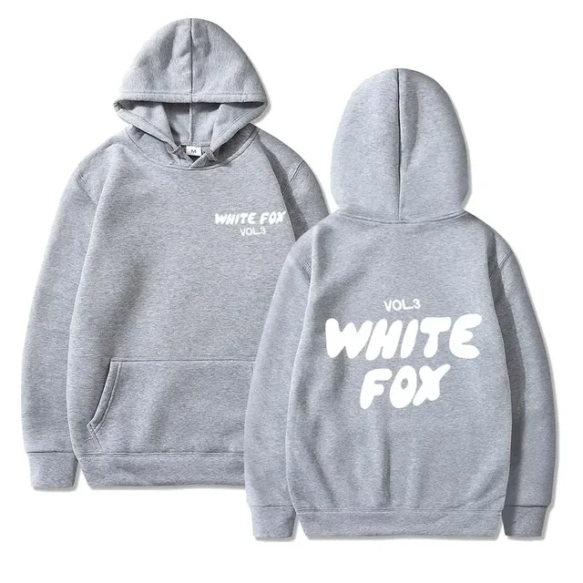 White Fox Men's and Women's hoodie Loose hoodie thick wool letter print 2024