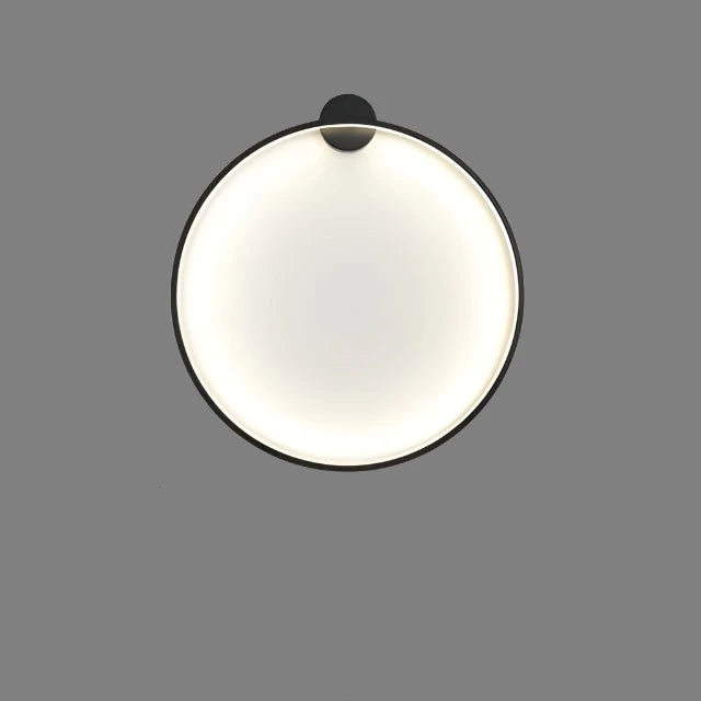 New Modern Led Black Gold Circle Wall Lamp Bedroom Decoration Led Wall Lamp Living Room Background Wall Light Wall Lamp