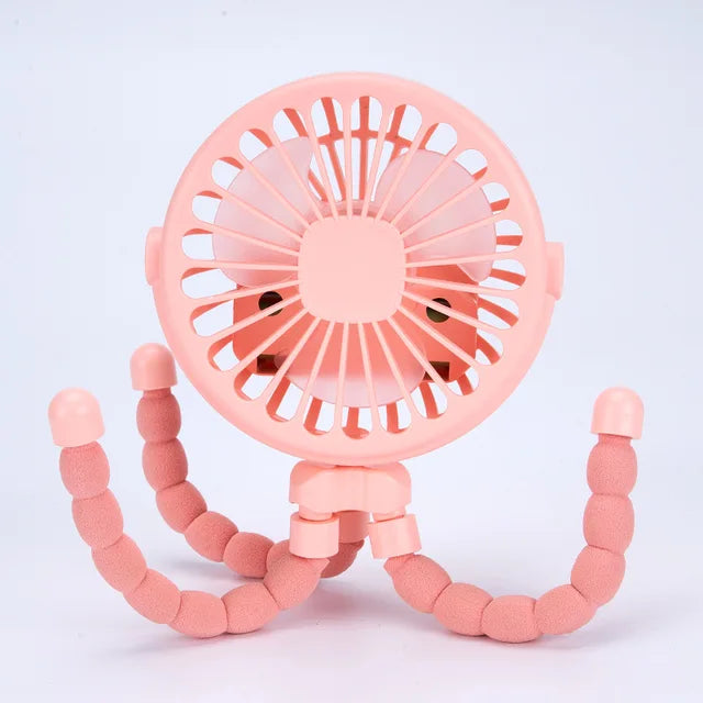 Multi Functional Handheld Mini Octopus Fan Portable USB Charging Home Outdoor Stroller With Night Light Function Small Fan