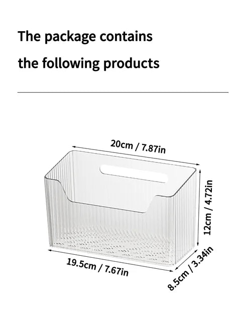 WORTHBUY – boîte de rangement multifonctionnelle en plastique pour cuisine, boîte de rangement pour armoire murale sans poinçon pour accessoires de cuisine