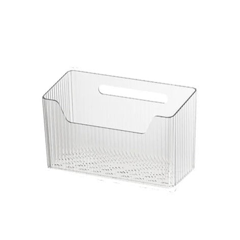 WORTHBUY-organización de almacenamiento de cocina de plástico multifuncional, caja de almacenamiento para gabinete montada en la pared sin perforaciones, accesorios de cocina