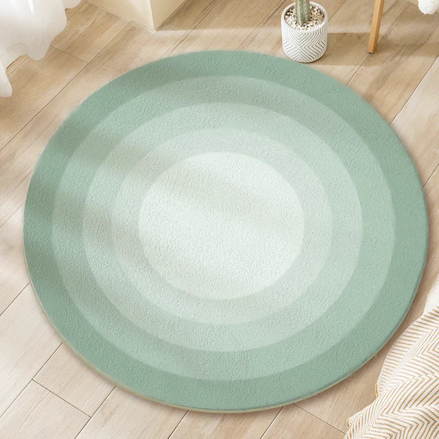 Tapis rond Simple dégradé pour salon, léger, luxueux, pour salle d'étude, vestiaire, moelleux et doux, pour la maison, chambre à coucher, chevet en peluche