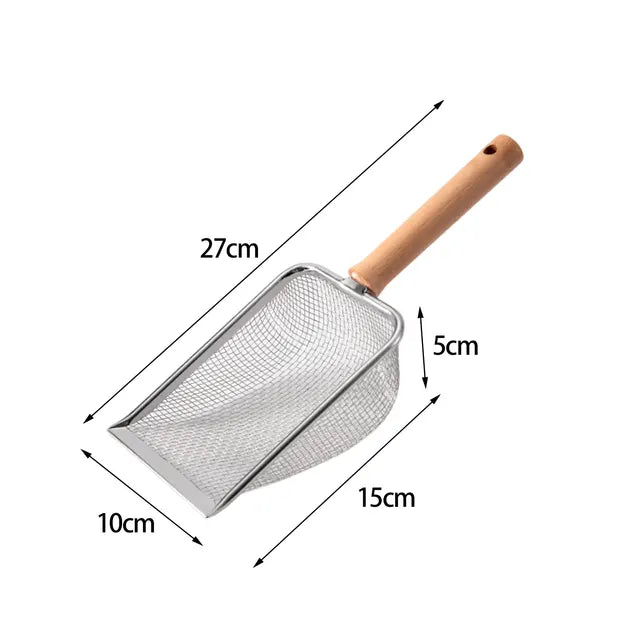 Stainless Steel Cat Litter Shovel Durable Litter Scooper Pets Supplies for Lizards Kitten Kitty Dogs Waste Instant Cleaning Tool