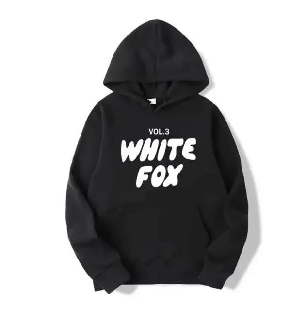 2024 new Autumn and Winter Sweater Men's Women's WHITE FOX Letter Printing Male Female Students Hooded Trendy