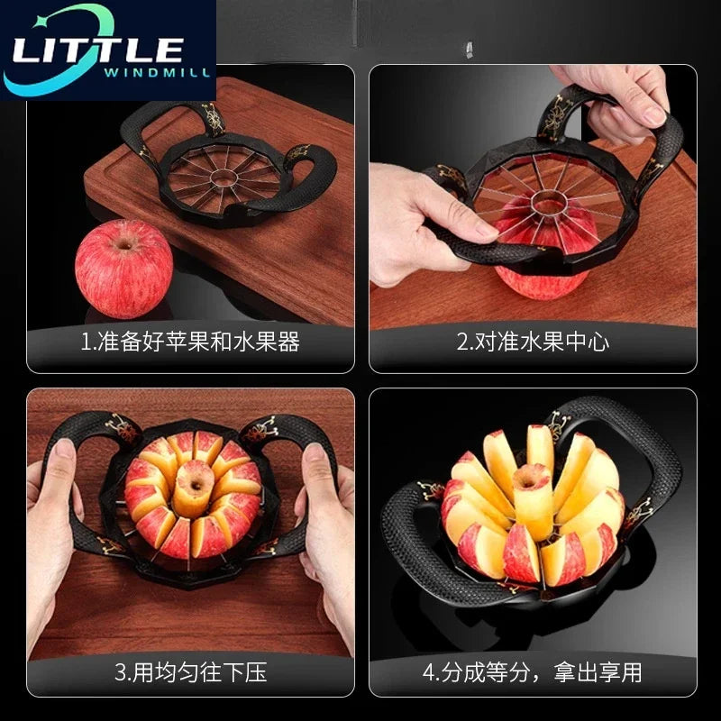 Couteau à découper les pommes en acier inoxydable, lame 8/12, éplucheur de poires, trancheur, ustensiles de fruits, outil de carottage, accessoires, Gadget de cuisine