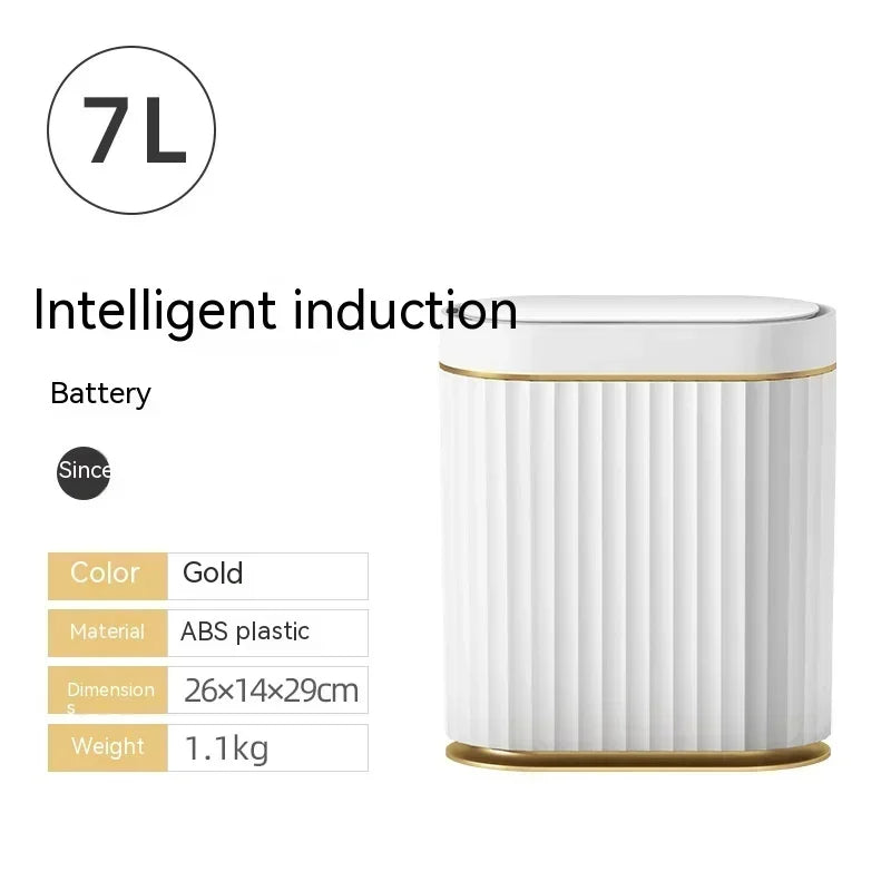 7L Trash Bin Can Narrow Smart Sensor Kitchen Food Waste Recycle Toilet Wastebasket Garbage Storage Bucket Bathroom Accessories