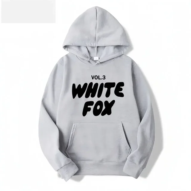 2024 new Autumn and Winter Sweater Men's Women's WHITE FOX Letter Printing Male Female Students Hooded Trendy