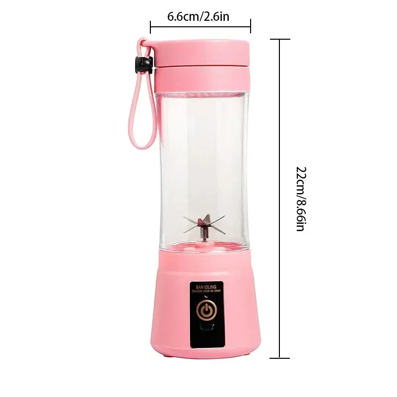 Portable Fruit Juice Blenders Summer Personal Electric Mini Bottle Home USB 6 Blades Juicer Cup Machine For Kitchen