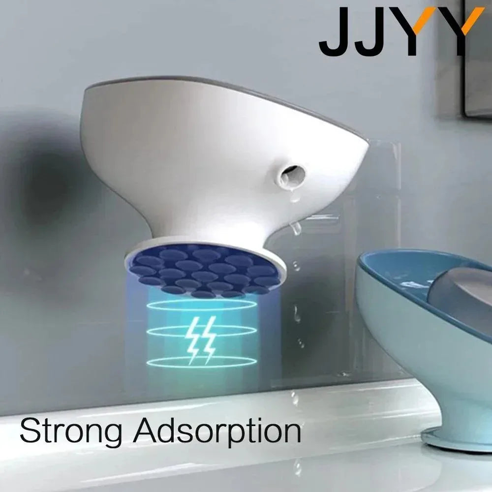 Non-porous Home Soap Dish Creative Suction Cup Soap Holder Creative Drainage Double Laundry Soap Place Rack Bathroom Accessories