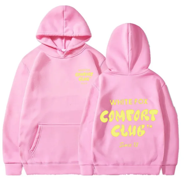 White Fox Comfort Club European American Trendy Fashion for Women Hoodie Casual 12 Color options