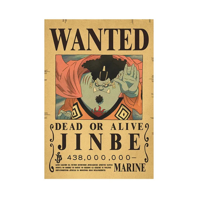 Vintage One Piece Bounty Posters-Luffy &amp; Crew para decoración de pared - 40 opciones 