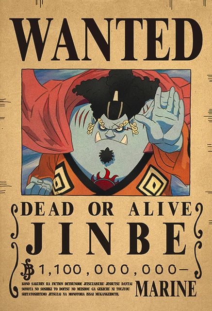 Vintage One Piece Bounty Posters-Luffy &amp; Crew para decoración de pared - 40 opciones 