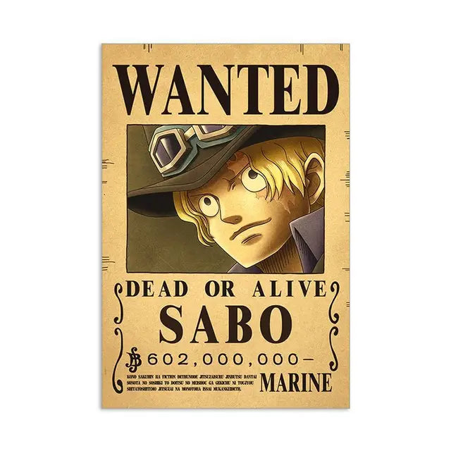 Vintage One Piece Bounty Posters-Luffy &amp; Crew para decoración de pared - 40 opciones 