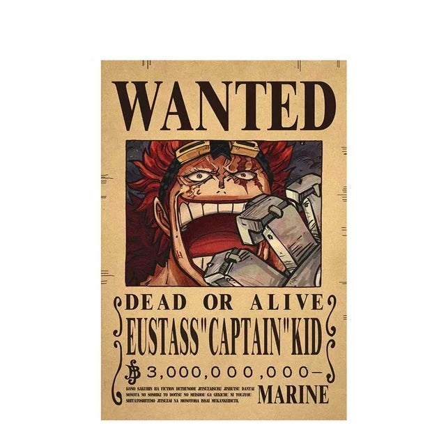 Vintage One Piece Bounty Posters-Luffy &amp; Crew para decoración de pared - 40 opciones 