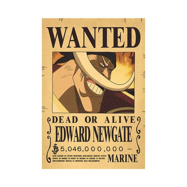 Vintage One Piece Bounty Posters-Luffy &amp; Crew para decoración de pared - 40 opciones 