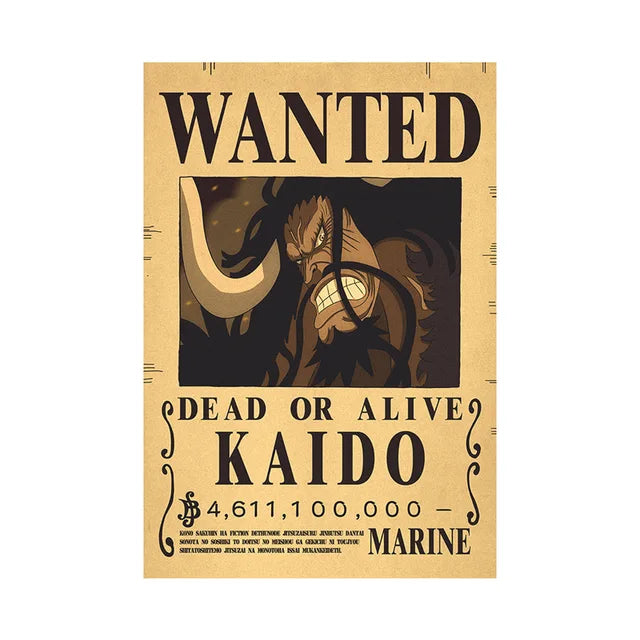 Vintage One Piece Bounty Posters-Luffy &amp; Crew para decoración de pared - 40 opciones 