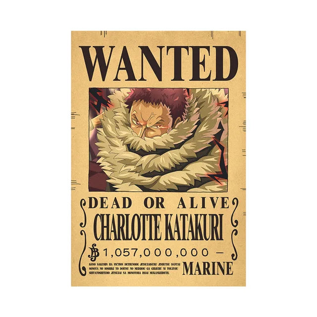 Vintage One Piece Bounty Posters-Luffy &amp; Crew para decoración de pared - 40 opciones 