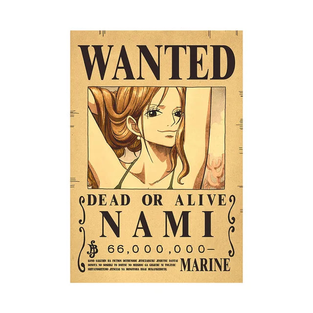 Affiches vintage One Piece Bounty-Luffy &amp; Crew pour décoration murale - 40 options