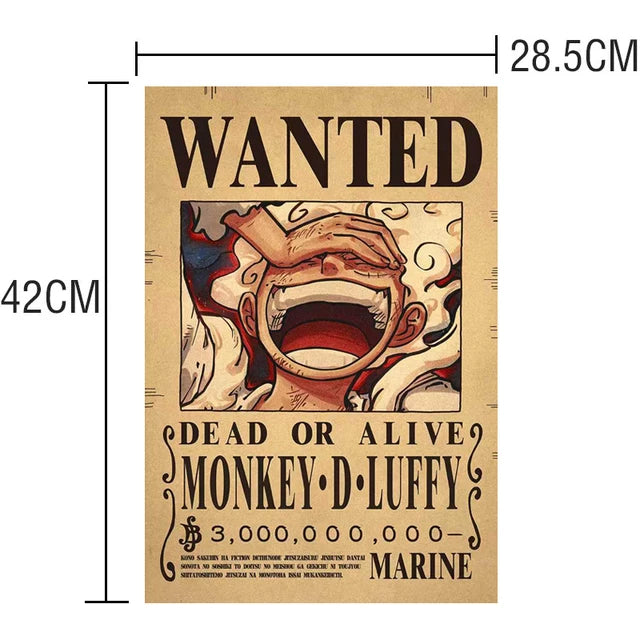 Vintage One Piece Bounty Posters-Luffy &amp; Crew para decoración de pared - 40 opciones 