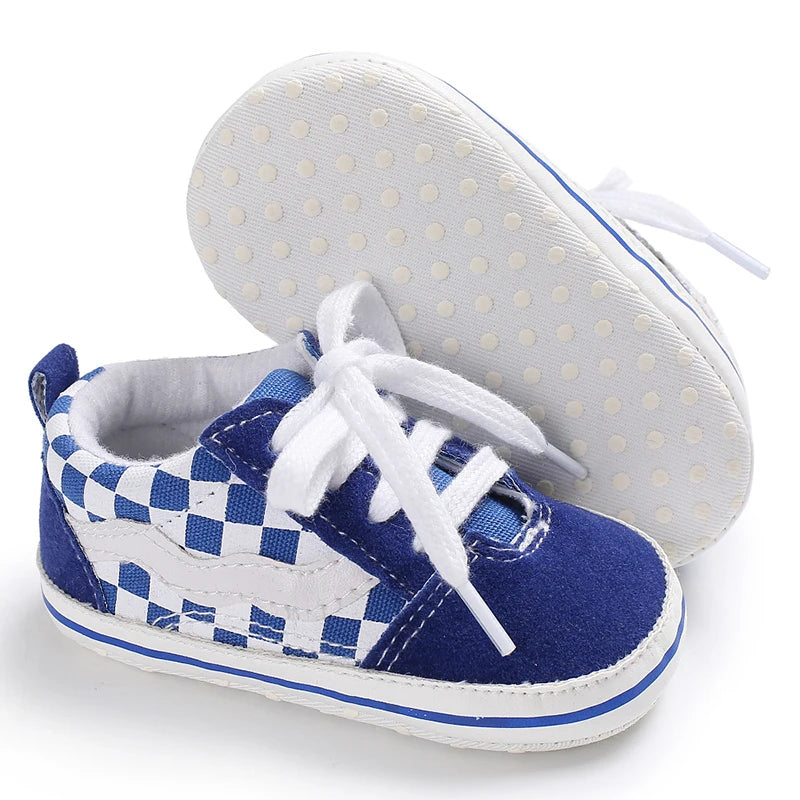 Adorables chaussures en toile pour bébé, semelle en coton, pour garçons et filles de 0 à 18 mois