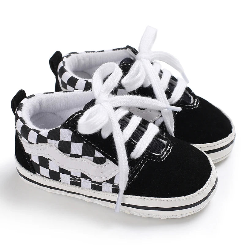 Adorables chaussures en toile pour bébé, semelle en coton, pour garçons et filles de 0 à 18 mois