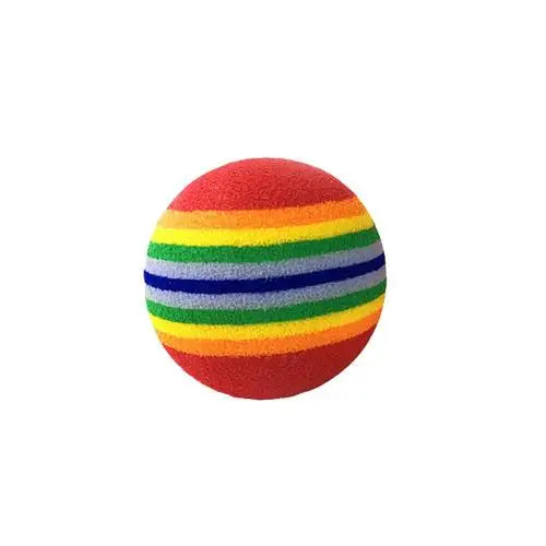 Boule de jouet colorée pour chat, jouets interactifs, hochet à mâcher, à gratter, balle en mousse naturelle, formation, fournitures pour animaux de compagnie