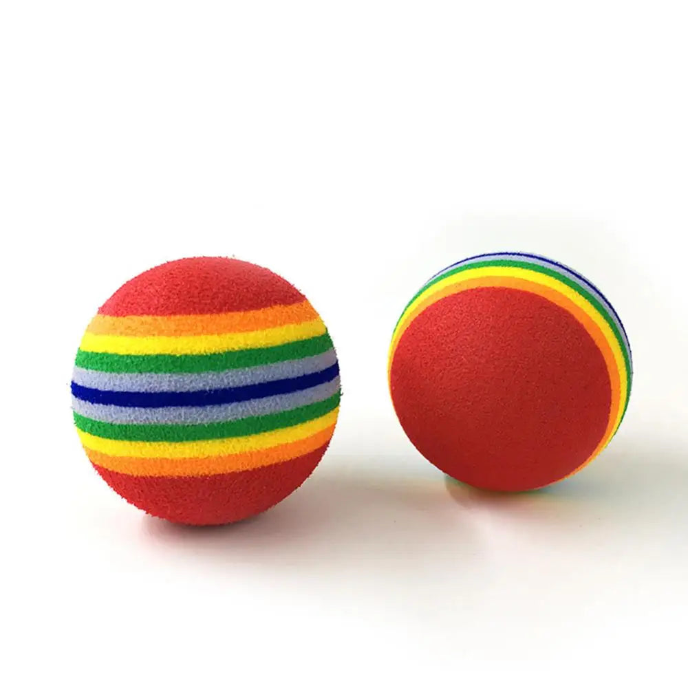 Pelota de juguete colorida para gatos, juguetes interactivos para gatos, sonajero para masticar, pelota de espuma Natural para rascar, suministros para entrenamiento de mascotas