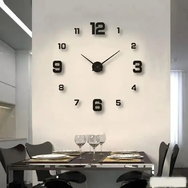 Wall Clock Creative Frameless DIY Wall Decal