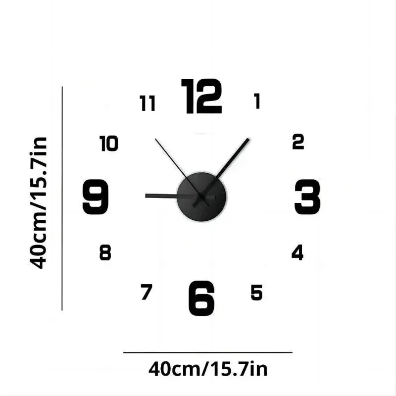 Wall Clock Creative Frameless DIY Wall Decal