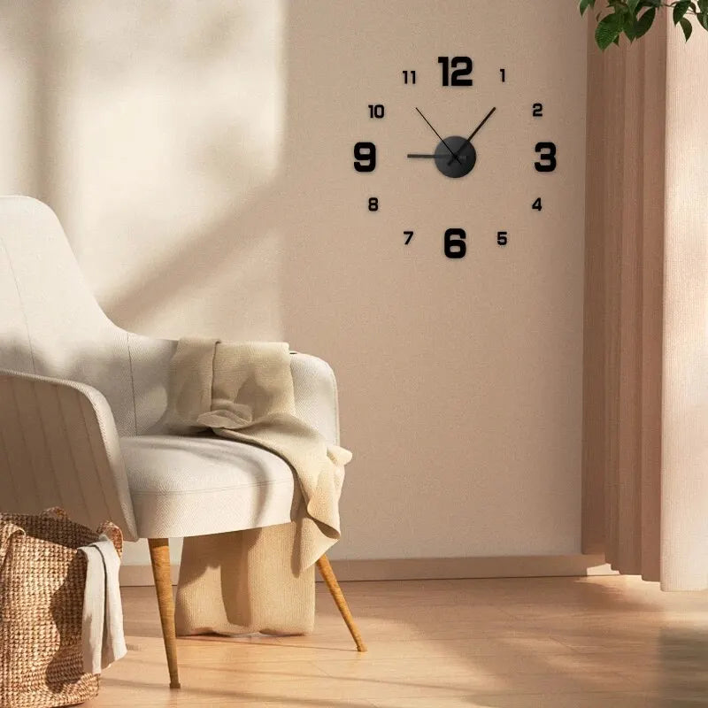 Wall Clock Creative Frameless DIY Wall Decal