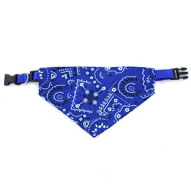 Dog Bandana Collar Scarf Adj Handkerchief for Puppy and Cat S M L Size Dogs