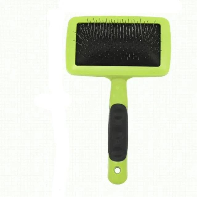 Brosse pour chien en acier inoxydable, peignes pour chiens, Massage, toilettage pour chiens, épilateur de poils d'animaux, outils de nettoyage, poignée souple, peigne pour chat