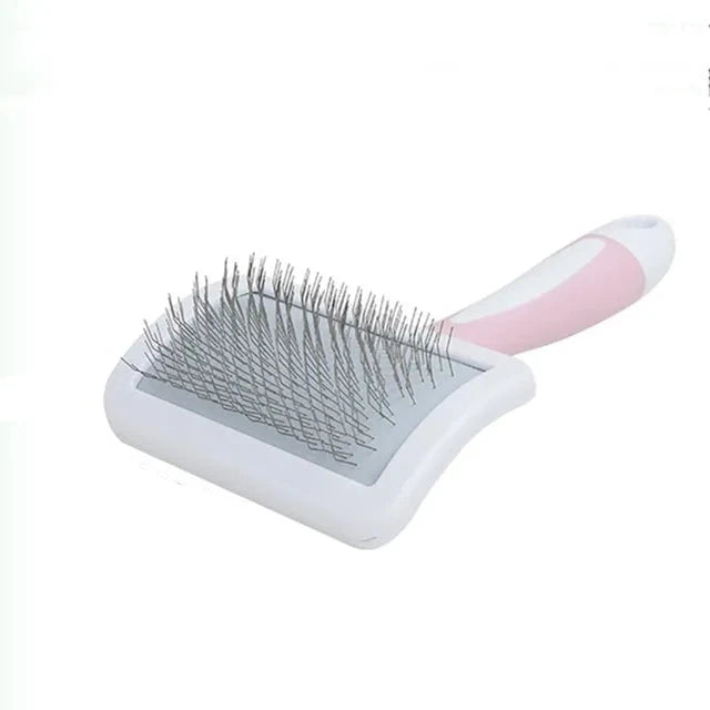 Dog Brush Stainless Steel Dogs Combs Massage Dog Grooming Brush Pet Hair Remover Cleaning Tools Soft Handle Cat Comb Brush Cat