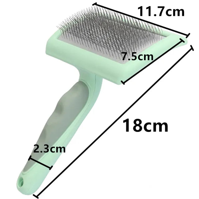 Dog Brush Stainless Steel Dogs Combs Massage Dog Grooming Brush Pet Hair Remover Cleaning Tools Soft Handle Cat Comb Brush Cat