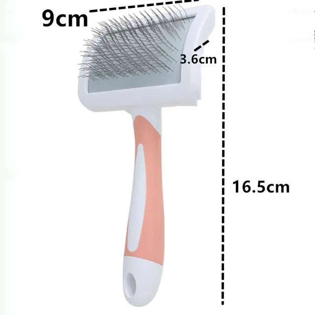 Dog Brush Stainless Steel Dogs Combs Massage Dog Grooming Brush Pet Hair Remover Cleaning Tools Soft Handle Cat Comb Brush Cat