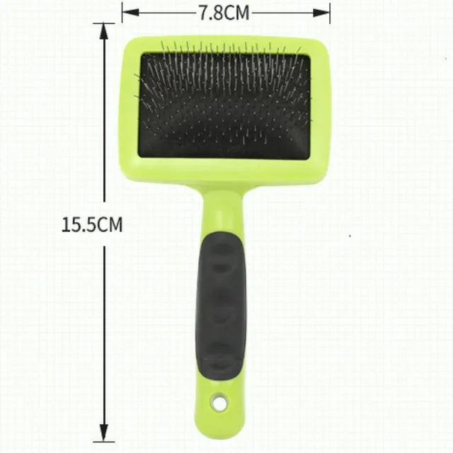 Dog Brush Stainless Steel Dogs Combs Massage Dog Grooming Brush Pet Hair Remover Cleaning Tools Soft Handle Cat Comb Brush Cat