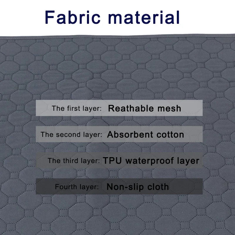 Couverture de coussin de pipi pour chien, housse de siège de voiture, résistante à l'urine, lavable, réutilisable et absorbante