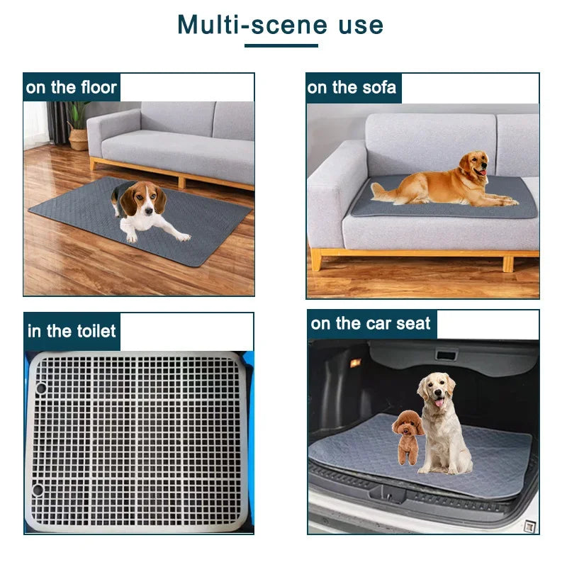 Couverture de coussin de pipi pour chien, housse de siège de voiture, résistante à l'urine, lavable, réutilisable et absorbante